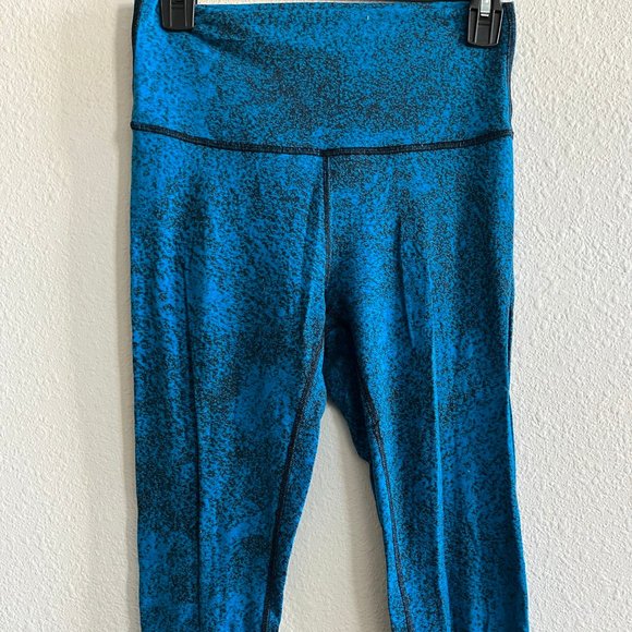 Lululemon Women's Wunder Under Pant III Leggings Luon Spray Jacquard Blue Size 4 - Picture 3 of 9